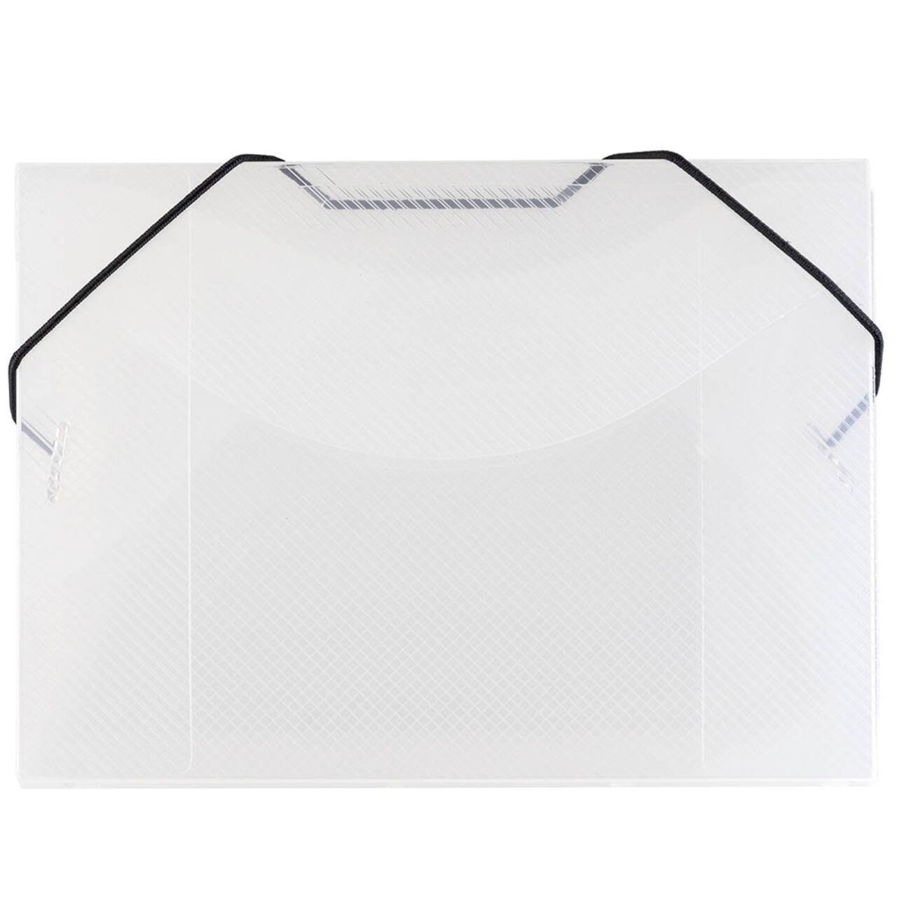 JAM Paper Clear 5.5" x 7.5" Elastic Closure Plastic Portfolio